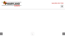 Tablet Screenshot of marylandscreens.com